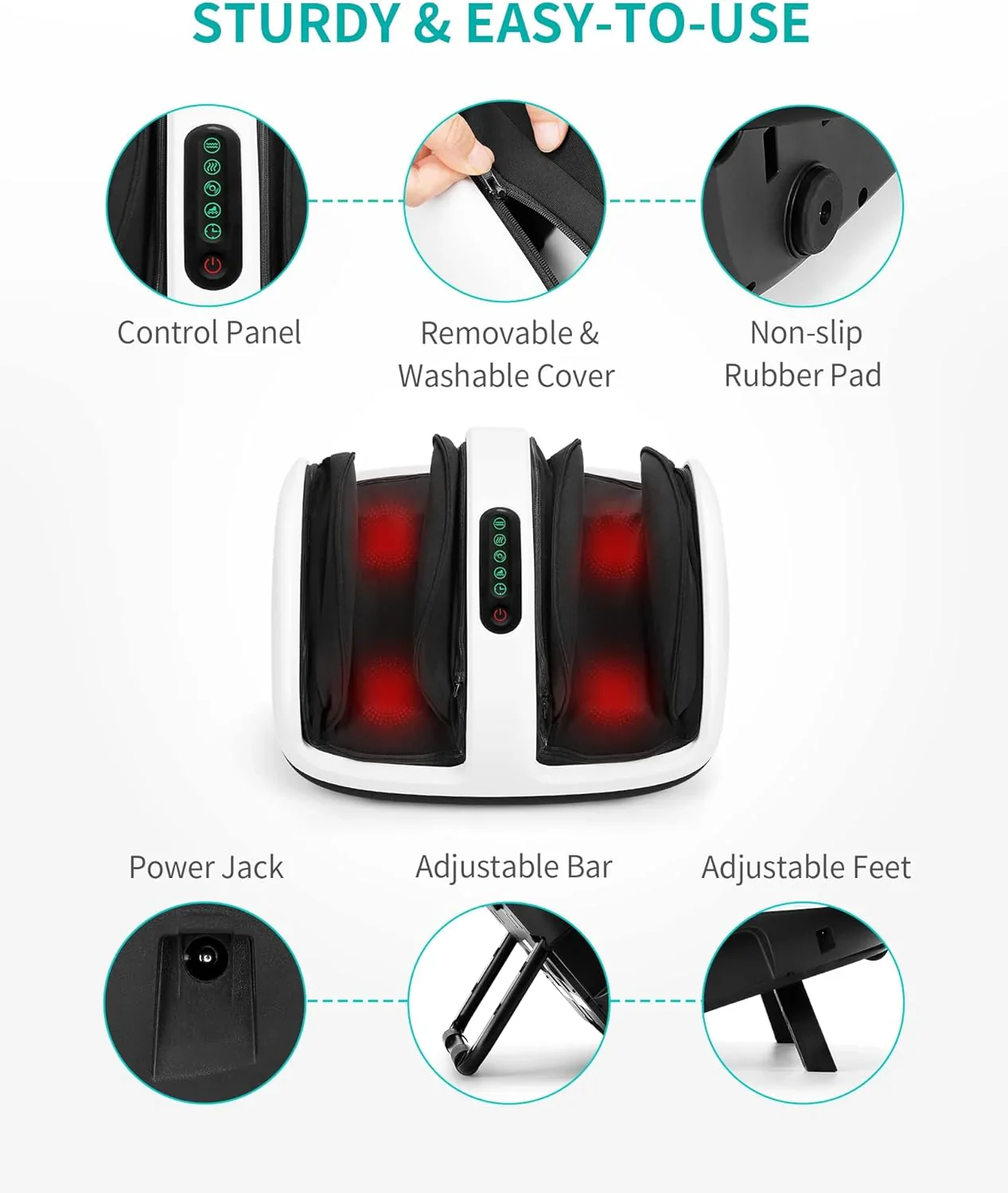 Foot Massager, Shiatsu Foot and Calf Massager - Image 8