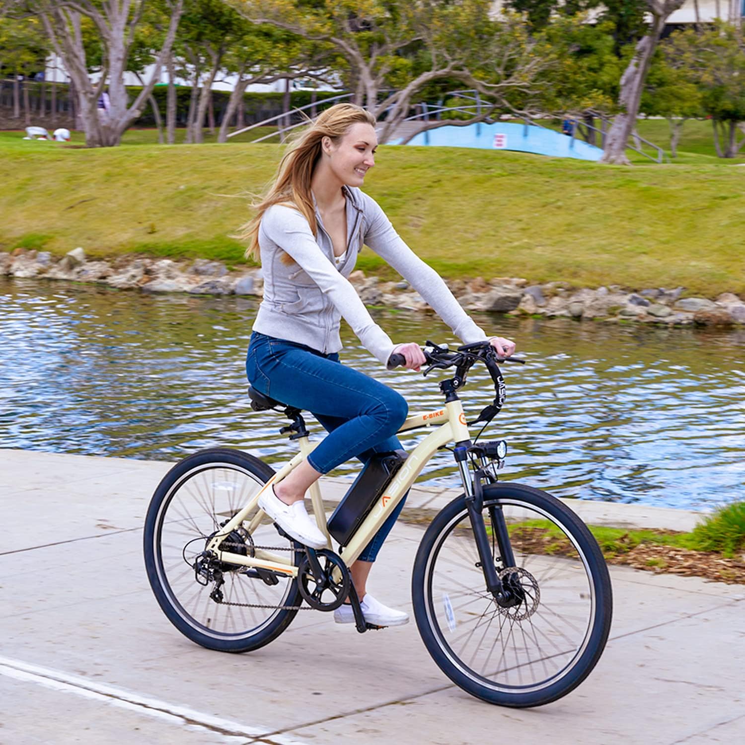 EB5 Electric Bike for Adults with Peak 500W Brushless Motor, 40Miles 20MPH Commuting Electric Mountain Bike with 360Wh Removable Battery, 7-Speed, 26" Tires and Front Fork Suspension - Image 9