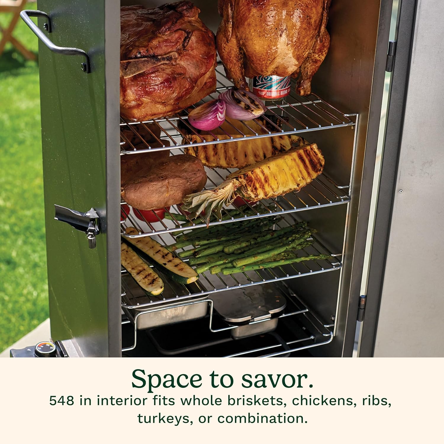 30" Electric Smoker, 3 Adjustable Racks, Large Capacity BBQ Meat Smoker, Water & Wood Trays for Smoked Meat, Brisket, Salmon & Jerky, Adjustable Temperature Control - Image 6