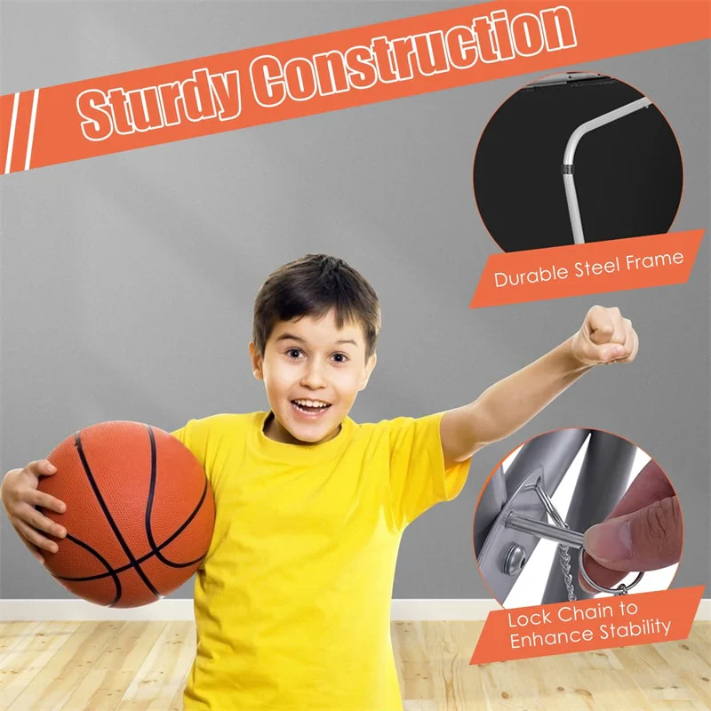 Foldable Indoor Basketball Arcade Game with 4 Balls Electronic Double Shot LED Scoring System for Kids Adults - Image 8